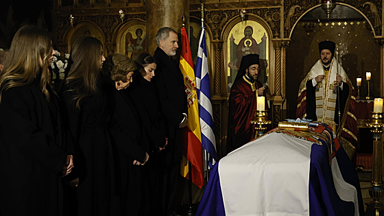 La Familia Real despide a Irene de Grecia en Madrid