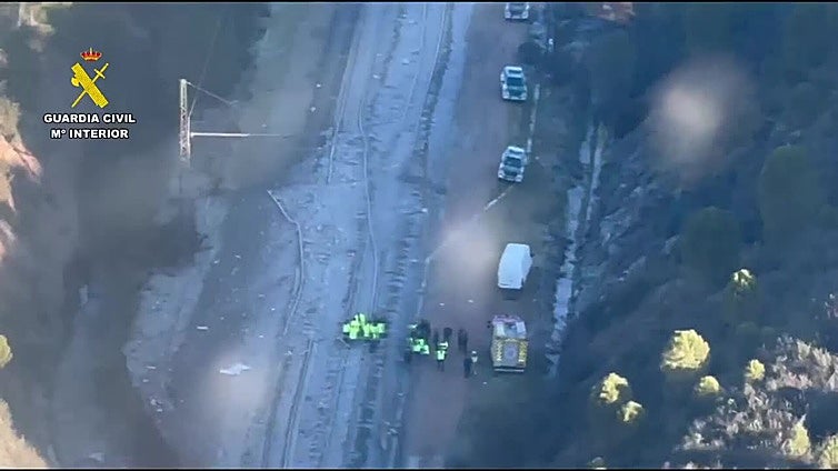 Imágenes aéreas del accidente
