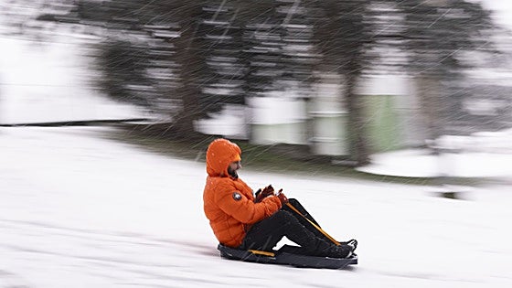 La nieve que deja  a su paso la borrasca Kristin, en imágenes