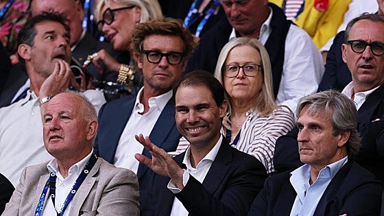 Rafa Nadal no quiso perderse el triunfo de Alcaraz