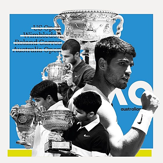 Carlos Alcaraz, el más precoz en completar el póker de Grand Slam