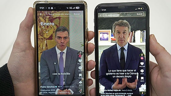 Sánchez y Feijóo trasladan su guerra a TikTok