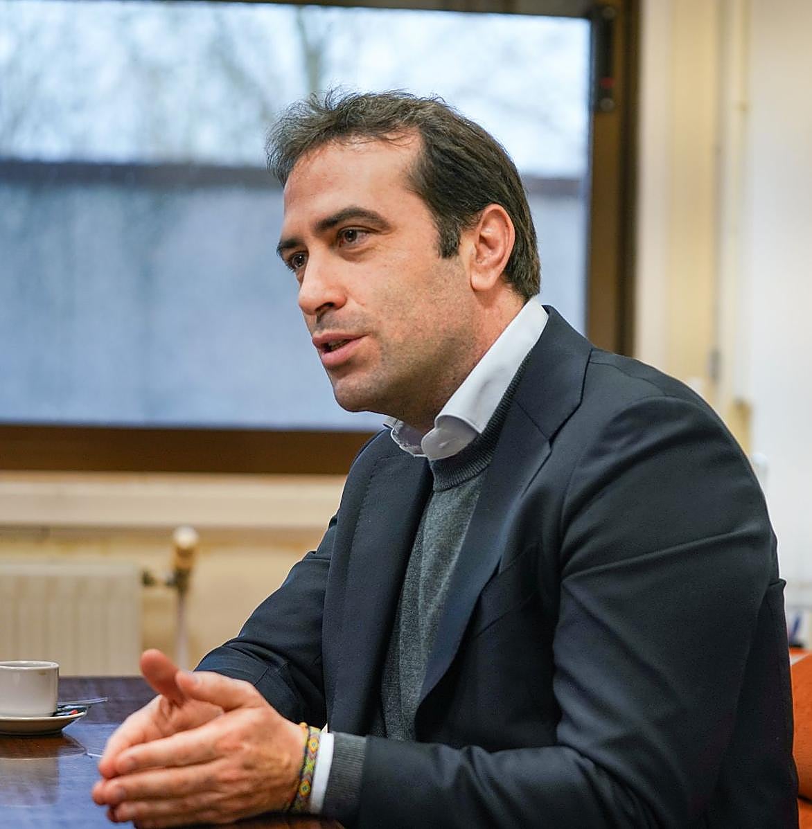 El ministro Carlos Cuerpo durante la entrevista.