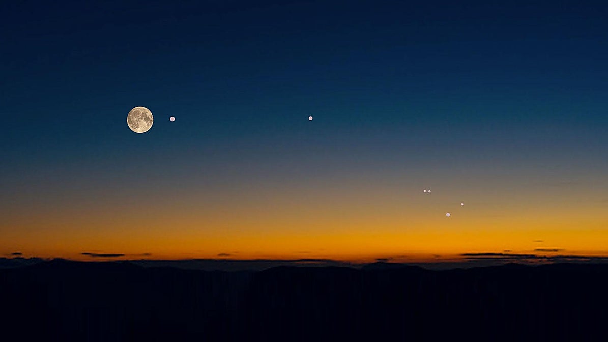 Espectáculo al atardecer: cómo ver seis planetas en línea