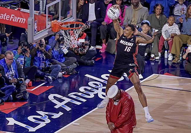 Keshad Johnson, en uno de los mates del concurso.