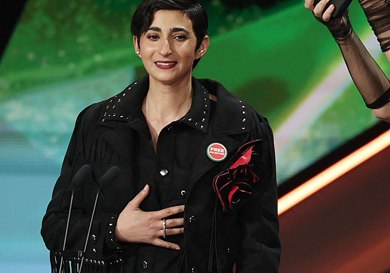 Los Goya se tiñen de protesta con pins de ‘Free Palestine’