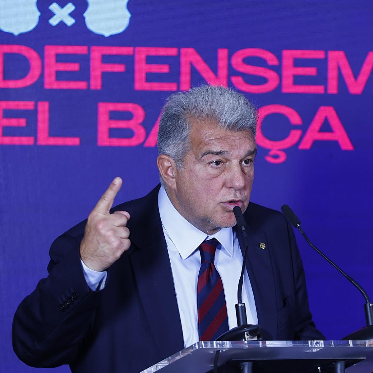 El candidato a la presidencia del F. C. Barcelona, Joan Laporta.