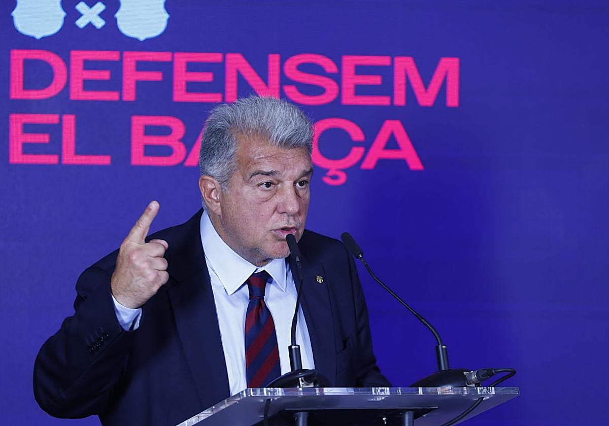 El candidato a la presidencia del F. C. Barcelona, Joan Laporta.