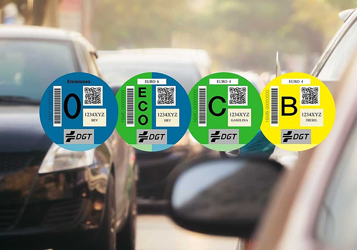 Etiquetas medioambientales de la DGT