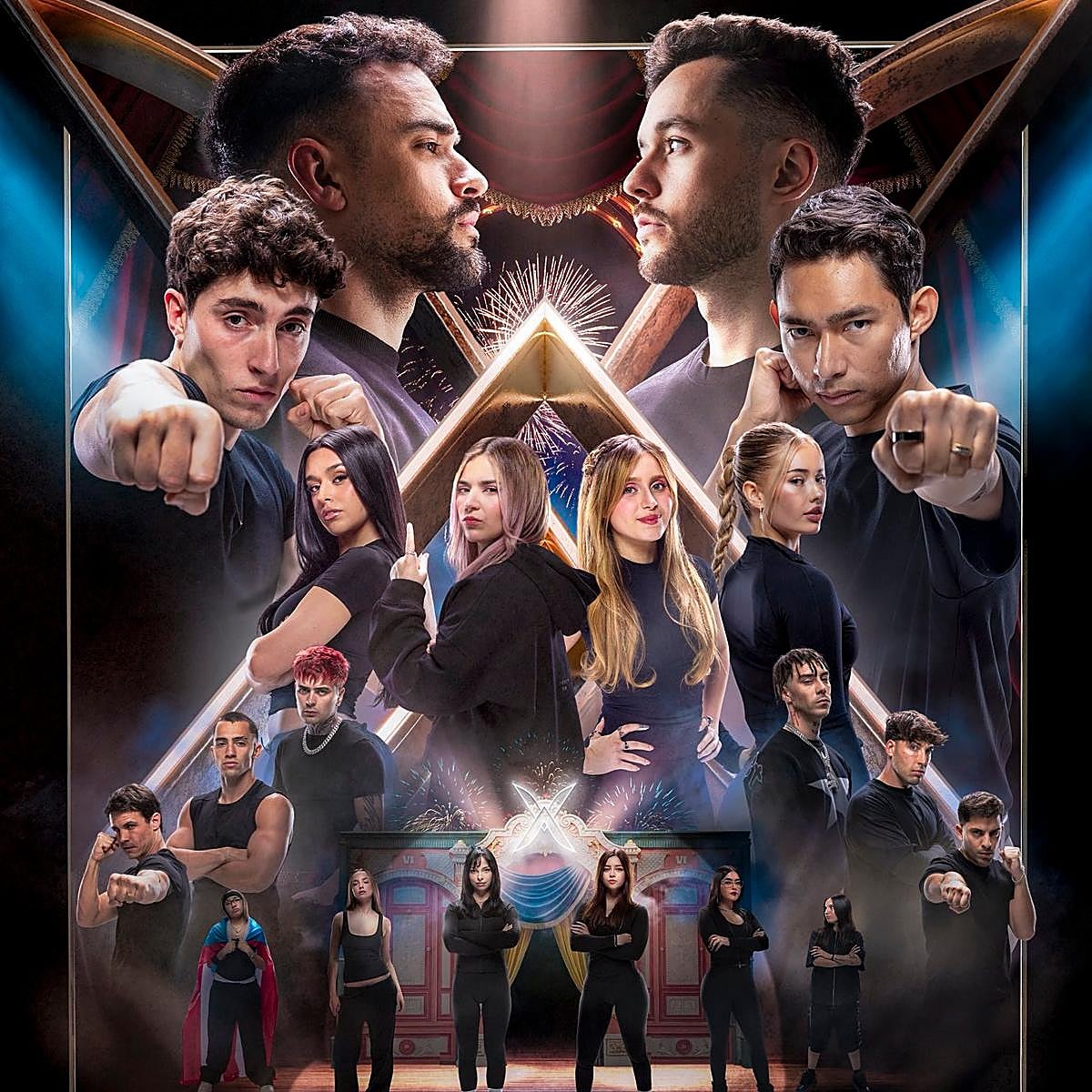 El cartel promocional de la Velada del Año VI con los peleadores.