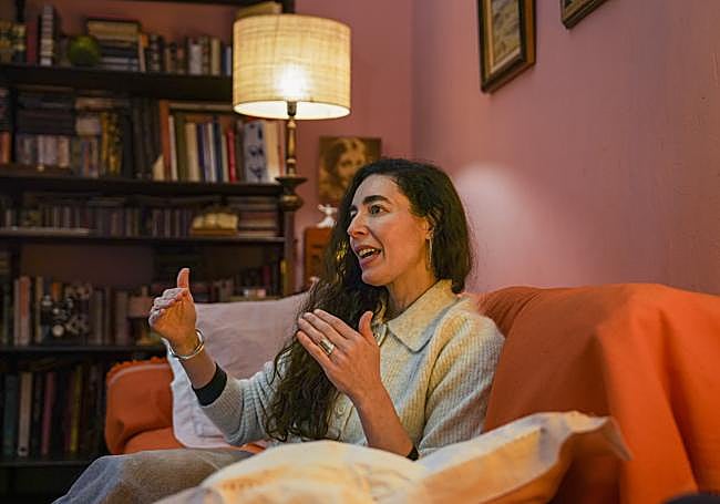 Fernanda Trías durante la entrevista