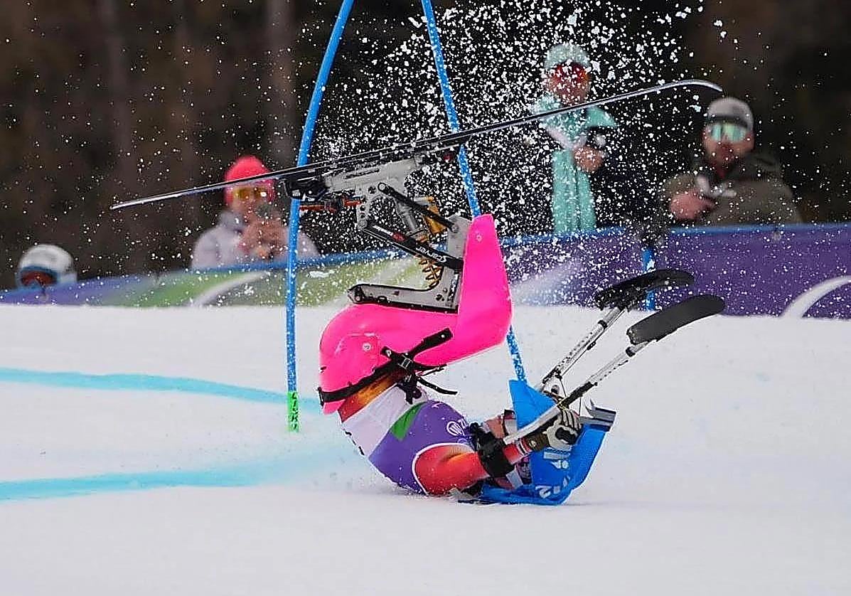 Audrey Pascual dev slalomda düşerek hastaneye kaldırıldı