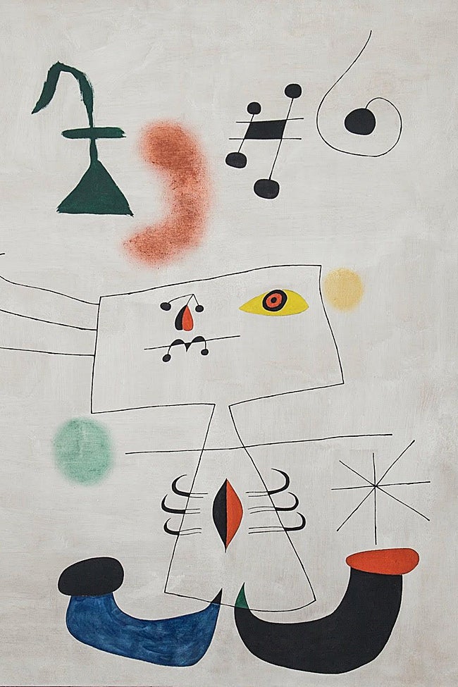 Miró'nun 'Kaçma hayali kuran kadın'.