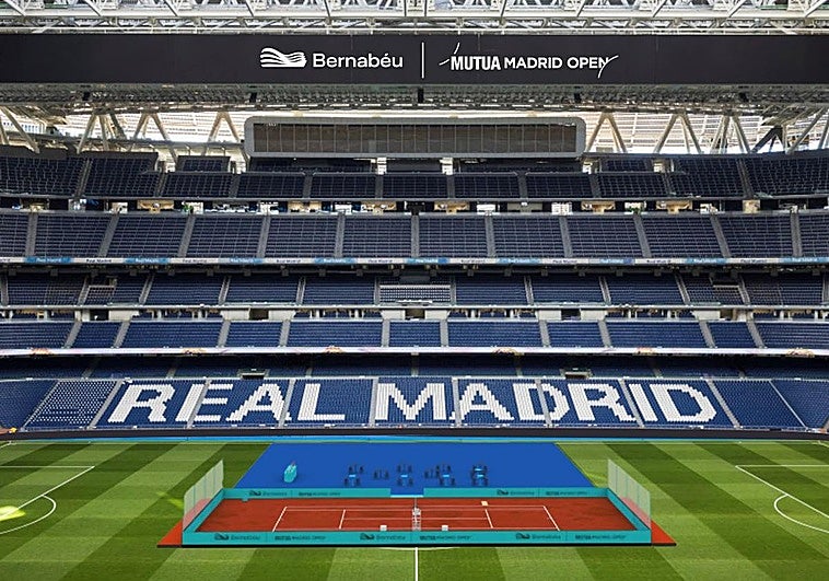 El Bernabéu se convertirá en pista de tenis para el Mutua Madrid Open