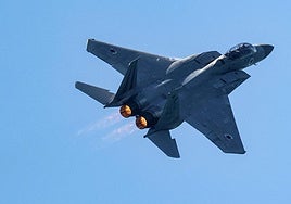 Imagen de un F-15E Strike Eagle como el derribado en el sur de Irán.