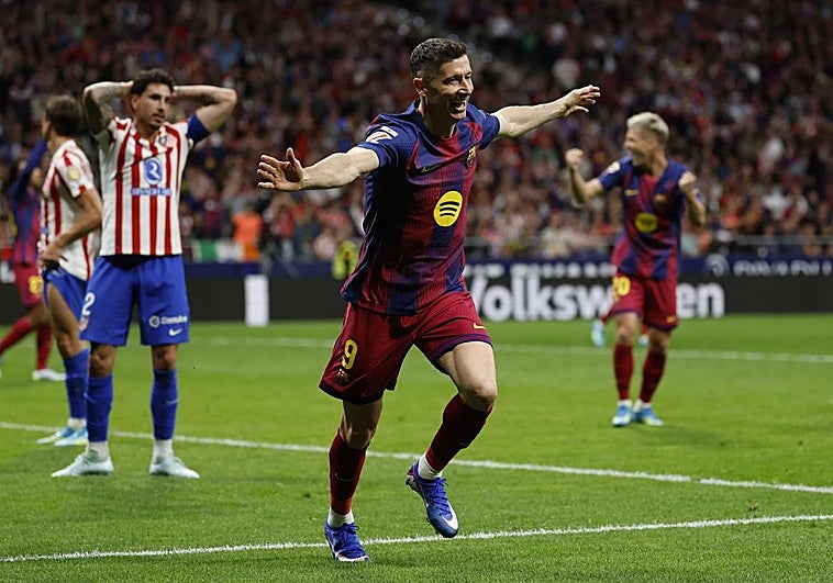 El Barça da un golpe a la Liga en el Metropolitano