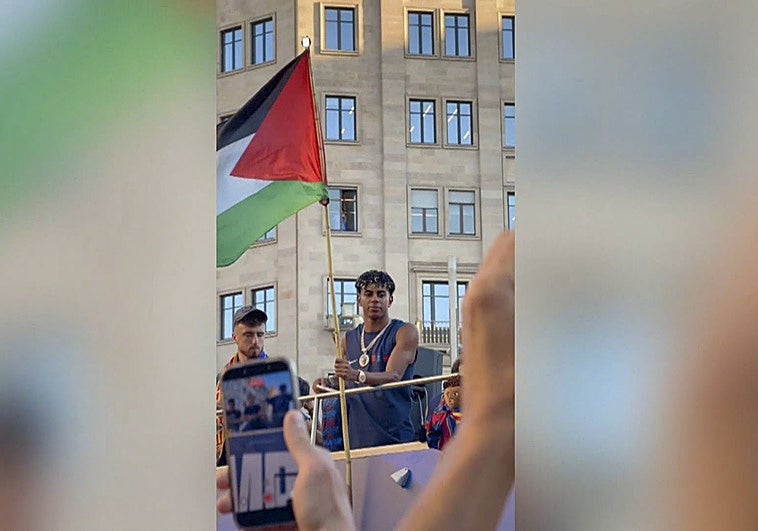 Israel carga contra Lamine Yamal por ondear una bandera palestina