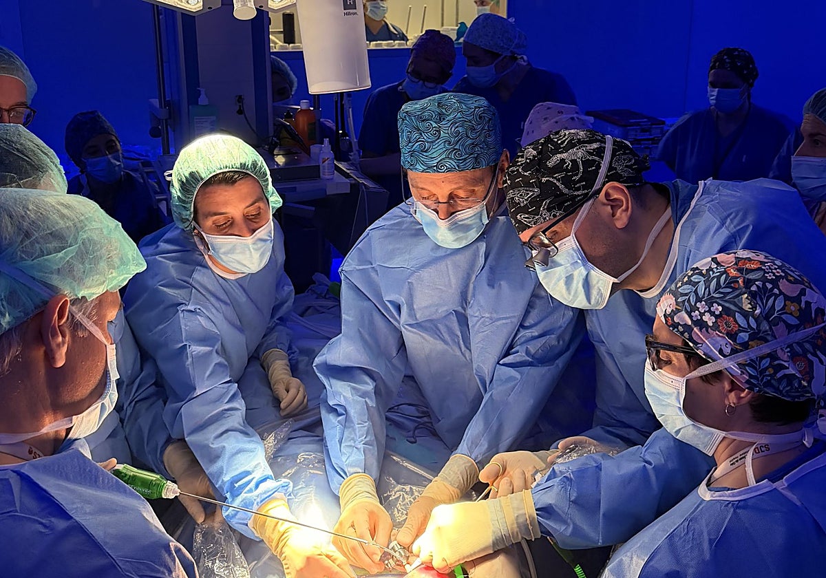 Operan antes de nacer a un bebé que tenía los intestinos fuera de su abdomen, por primera vez en Europa