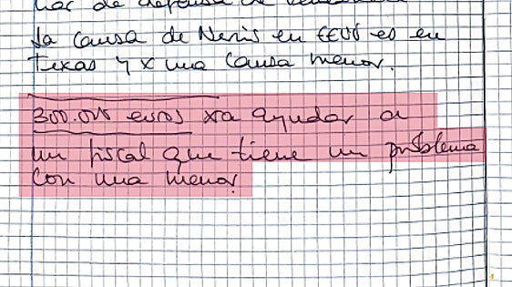 La libreta azul de Leire: ZP, jueces, UCO, PSOE, PP y «300.000 euros» para un fiscal