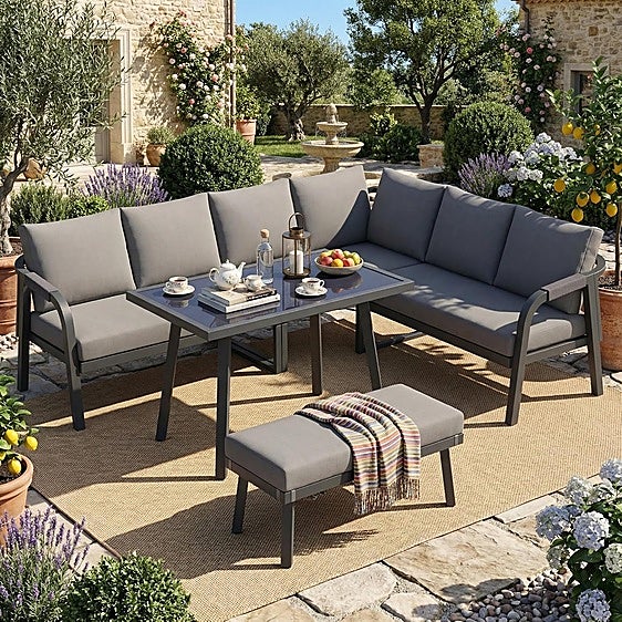 Los mejores conjuntos de muebles para sacar el máximo partido a tu porche, terraza y jardín