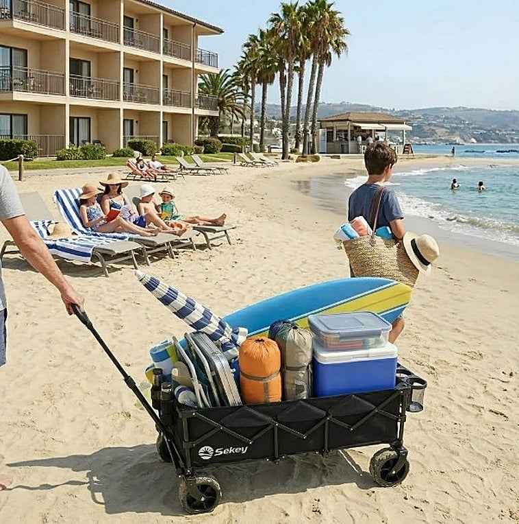 Para la playa, hacer la compra o ir de camping: estos carritos son tu opción para no cargar peso