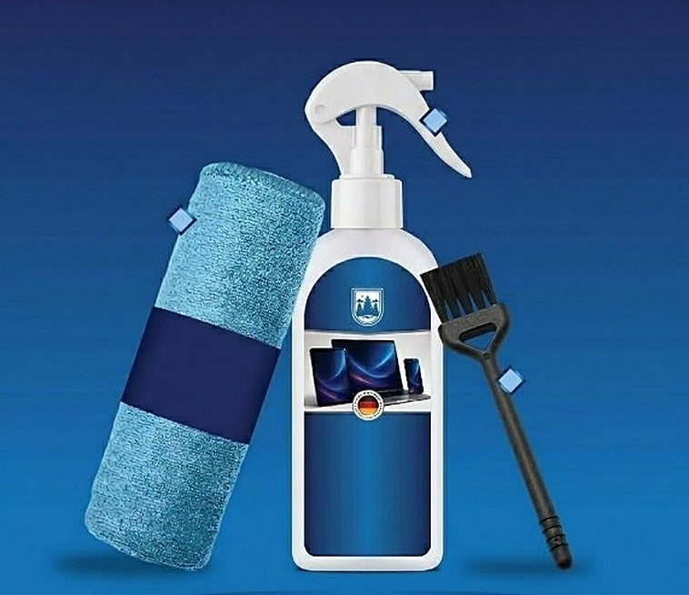 Pantalla y teclados como nuevos con el kit limpiador Veddelholzer de 250 ml