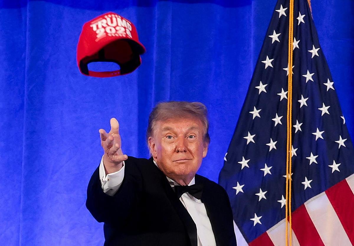 Donald Trump, durante la cena de corresponsales en la Casa Blanca.