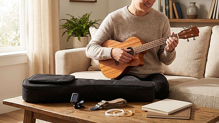 No te pierdas este completo set de ukelele con todos sus complementos