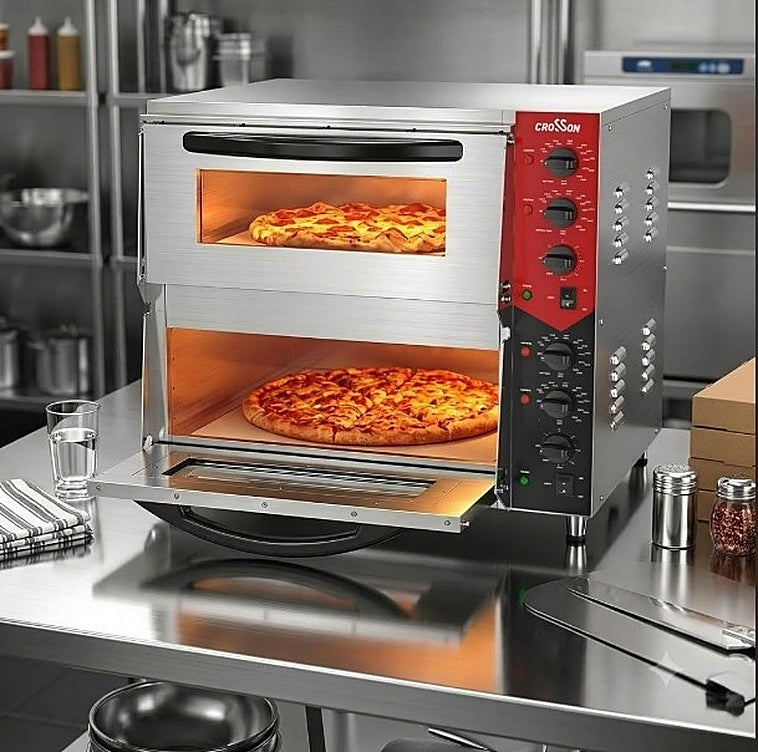 El horno para pizza doble Crosson te sacará de más de un apuro en comidas con mucha gente
