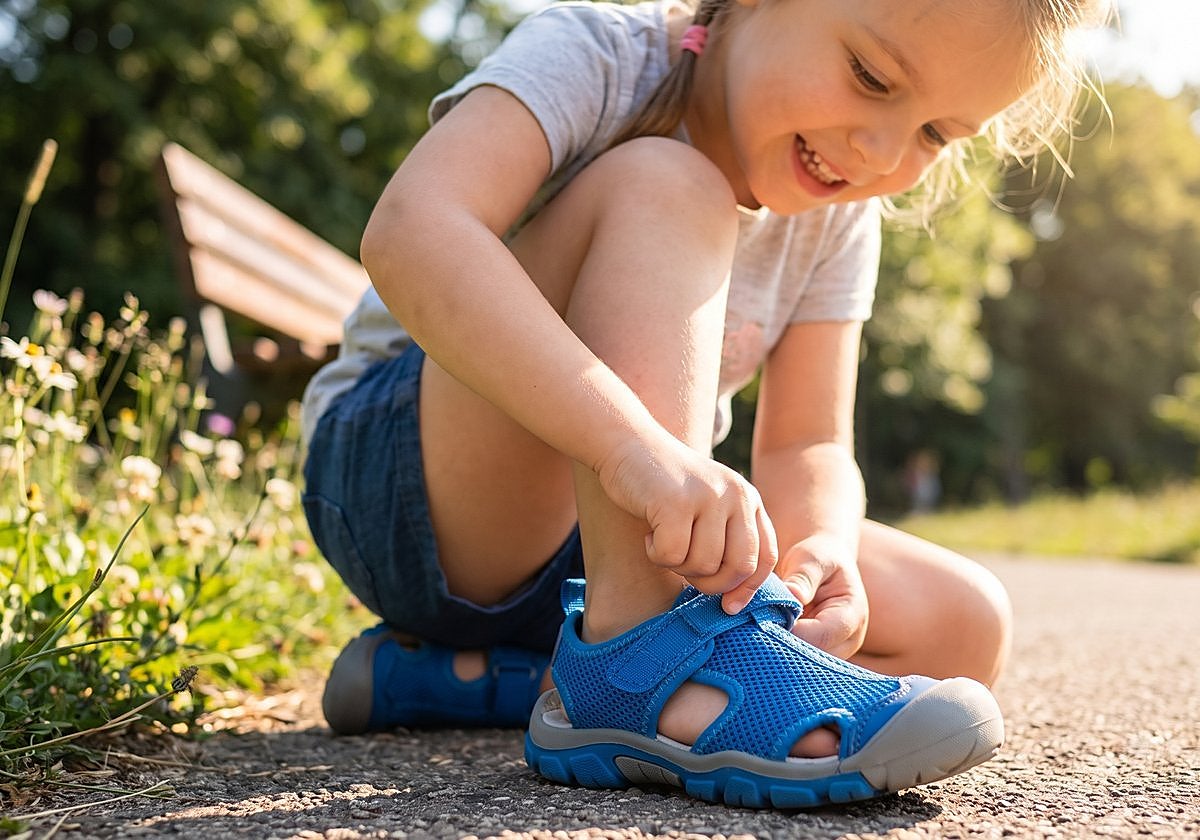 Estas sandalias con velcro para niños sujetan bien el pie y aguantan hasta sus días más acelerados