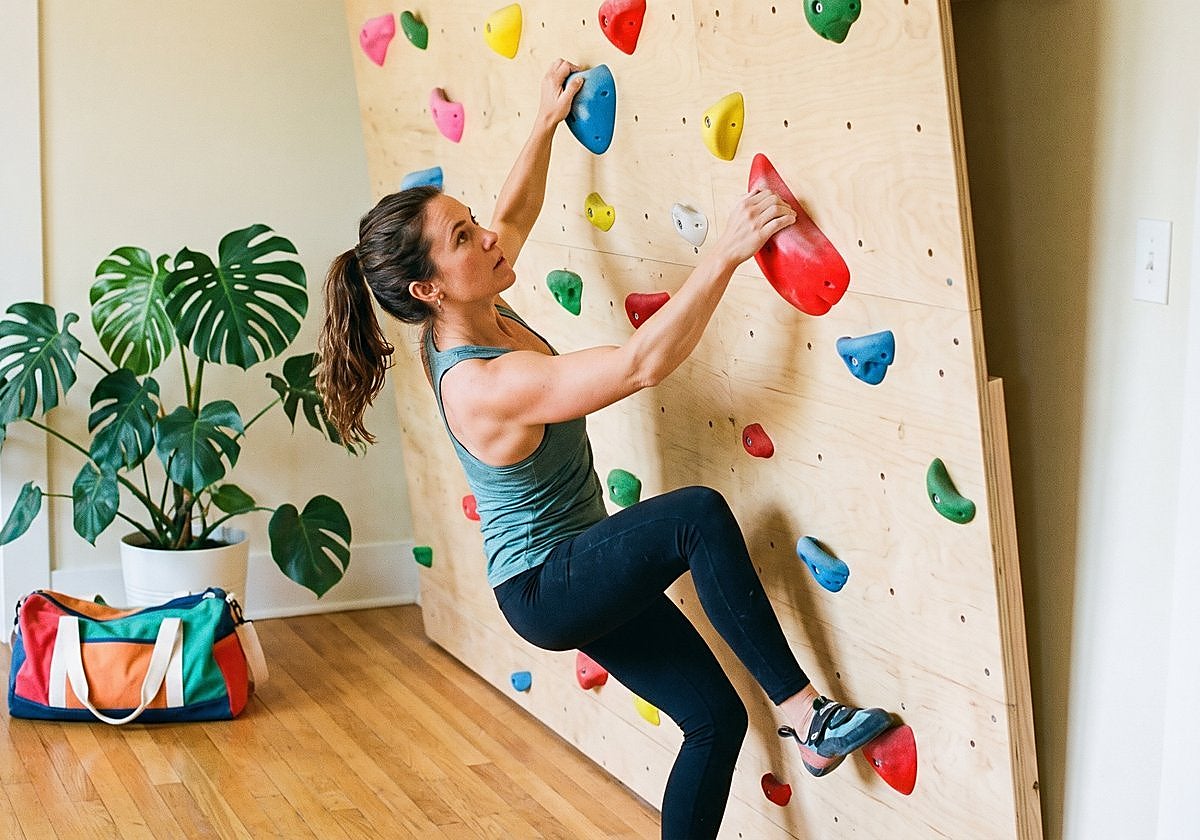 Estos paneles y presas son perfectos para entrenar escalada en casa