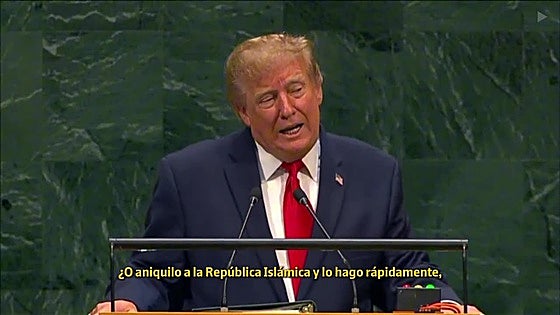 Trump amenaza en la ONU con «aniquilar» Irán