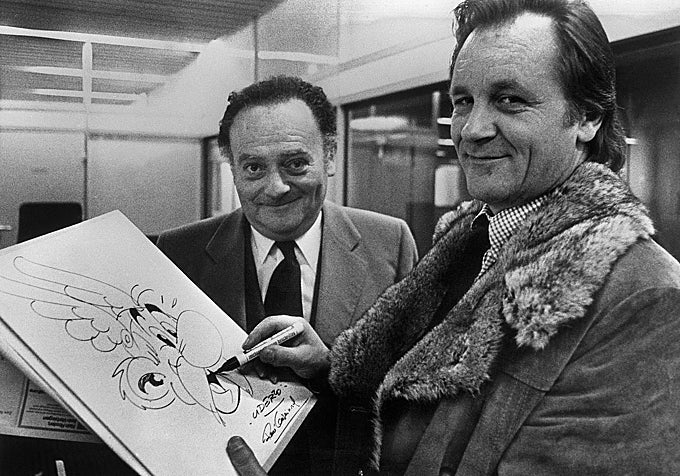 René Goscinny y Albert Uderzo en los 70.