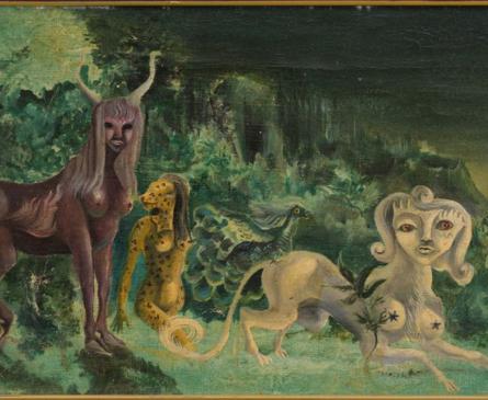 Imagen secundaria 1 - Primer cuadro: Retrato de Natasha Gelman' (1943), Diego Rivera. Segundo cuadro: 'Villa Pilar'. Leonora Carrigton (1940). Tercer cuadro: 'Retrato de Cantinflas' (1946). Rufino Tamayo.