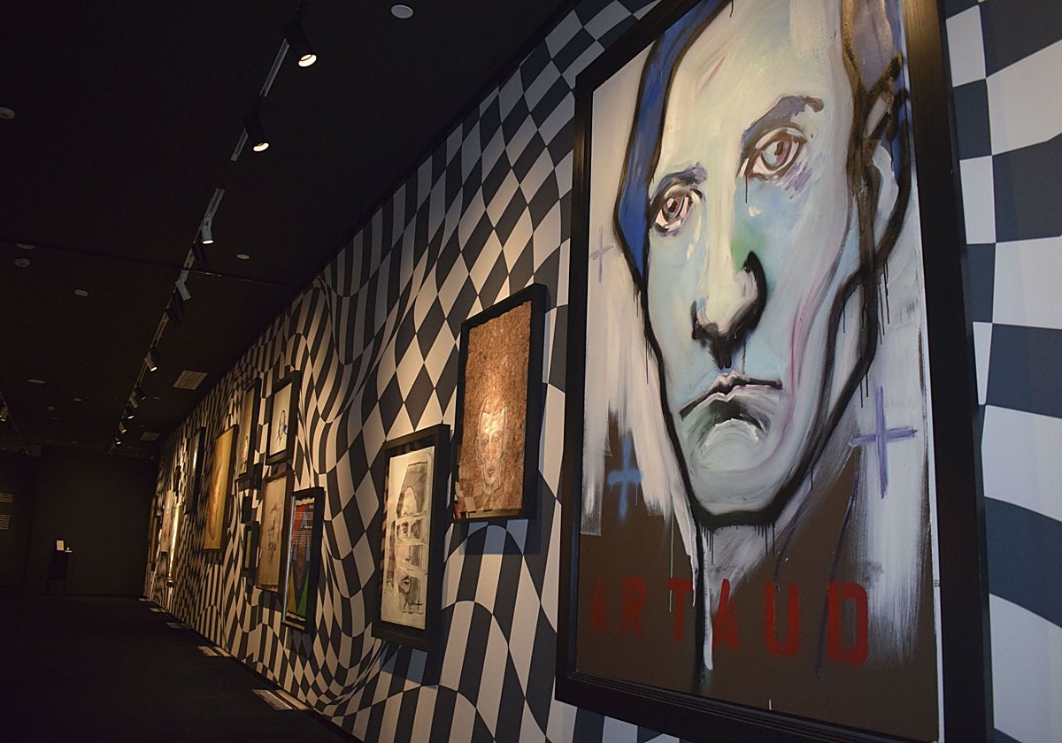 Una de las pinturas presentes en 'Personajes de los márgenes', la exposición de Johnny Depp.