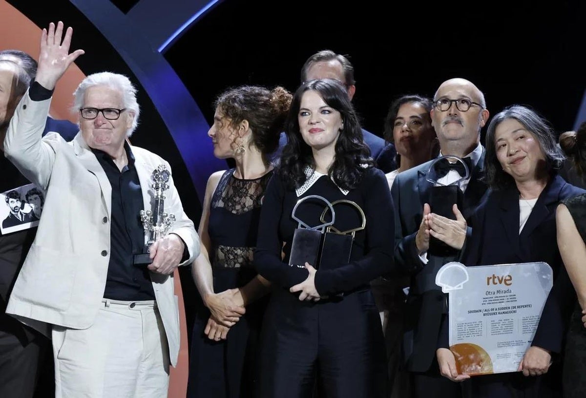 Los ganadores en el Festival de Cine de San Sebastián.
