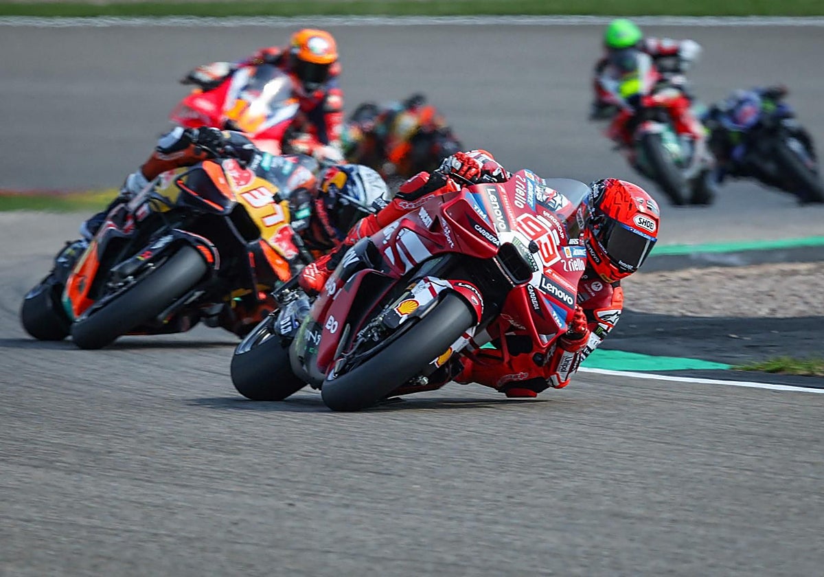 Marc Márquez durante los entrenamientos del GP de Alemania.