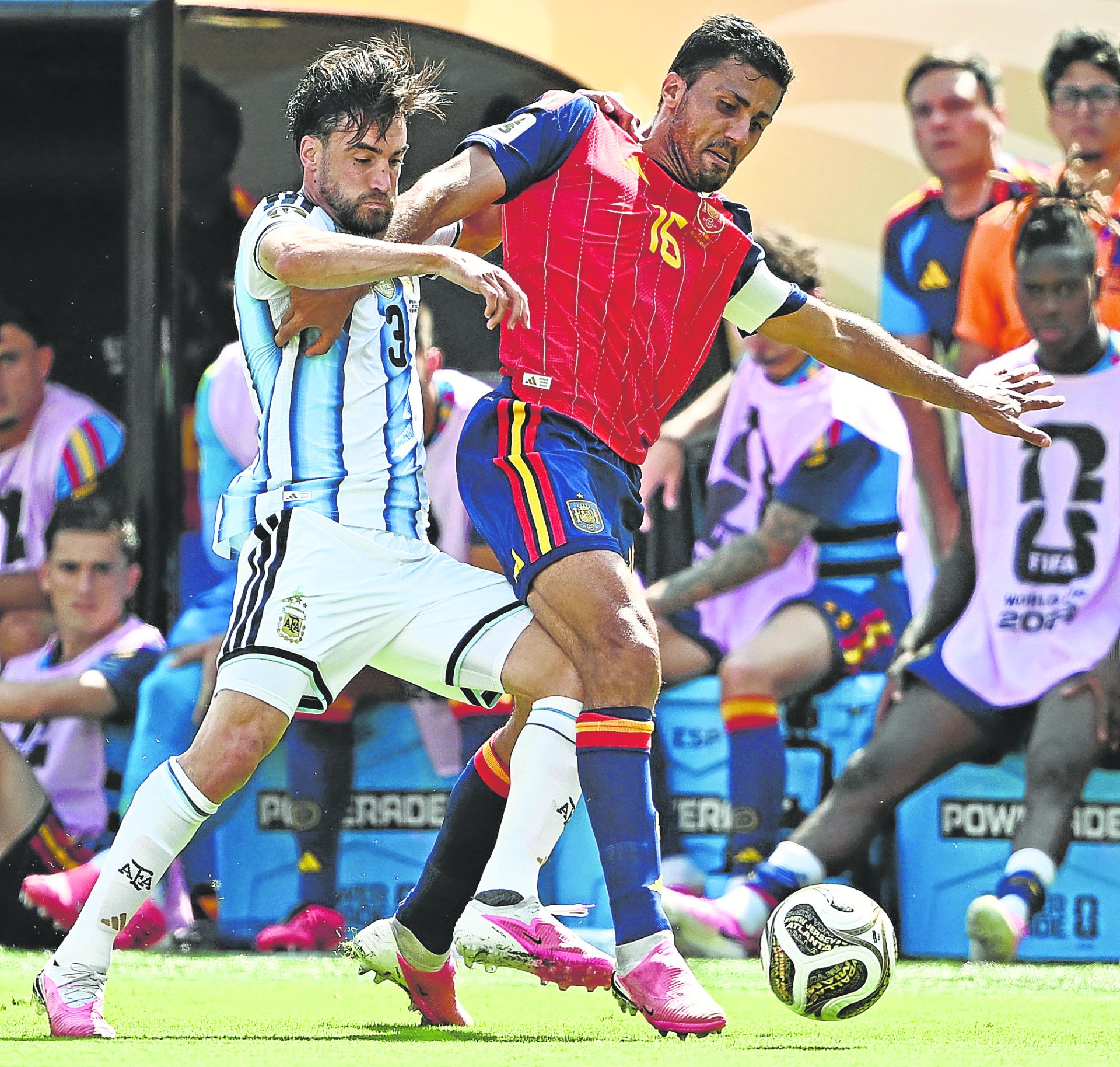 Rodri volvió a ser el guía de la selección contra Argentina en la final.