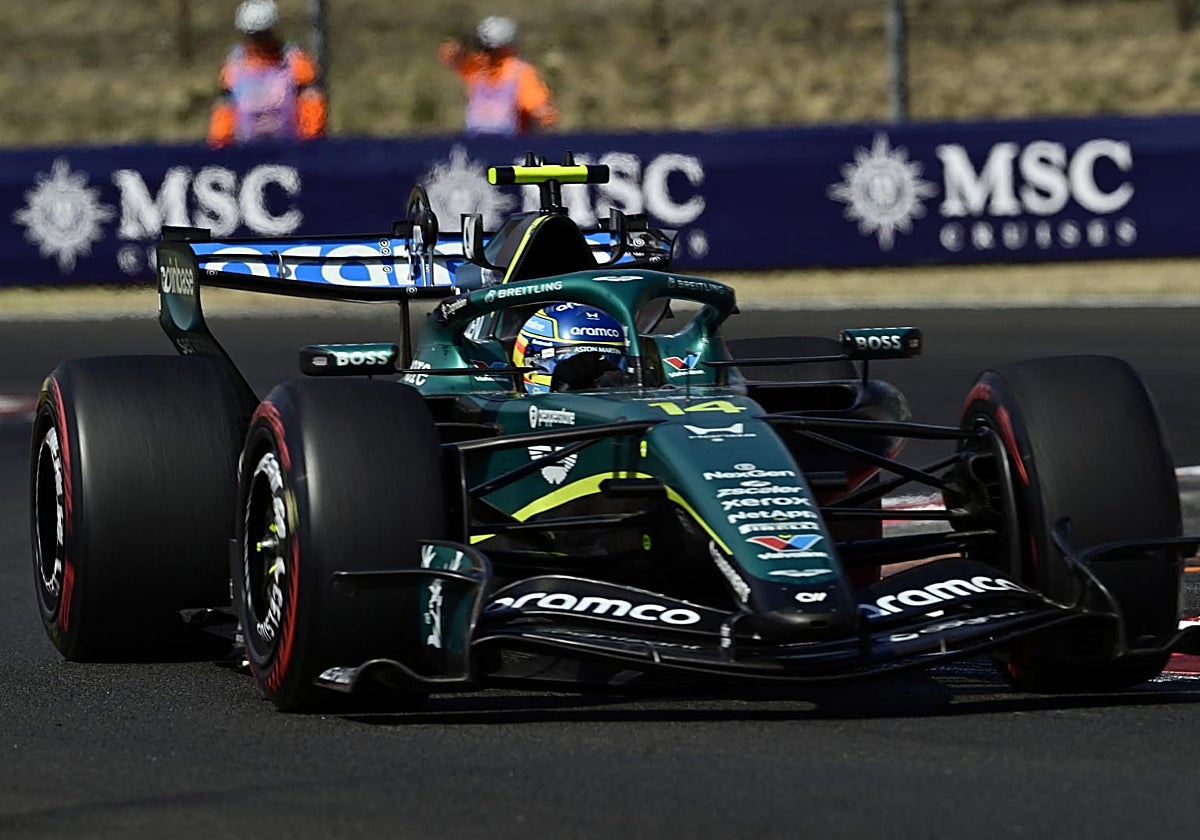 El Aston Martin de Fernando Alonso.