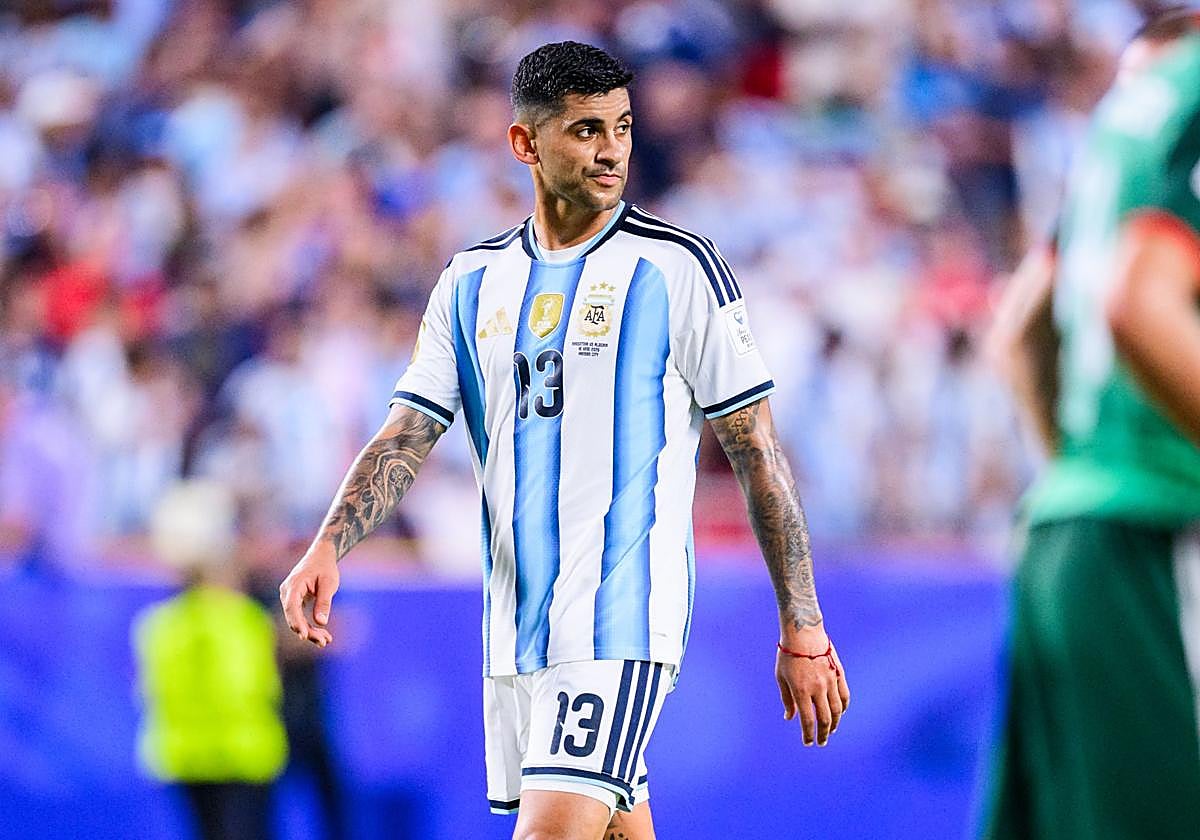 El Cuti Romero, con la camiseta de Argentina durante el reciente Mundial