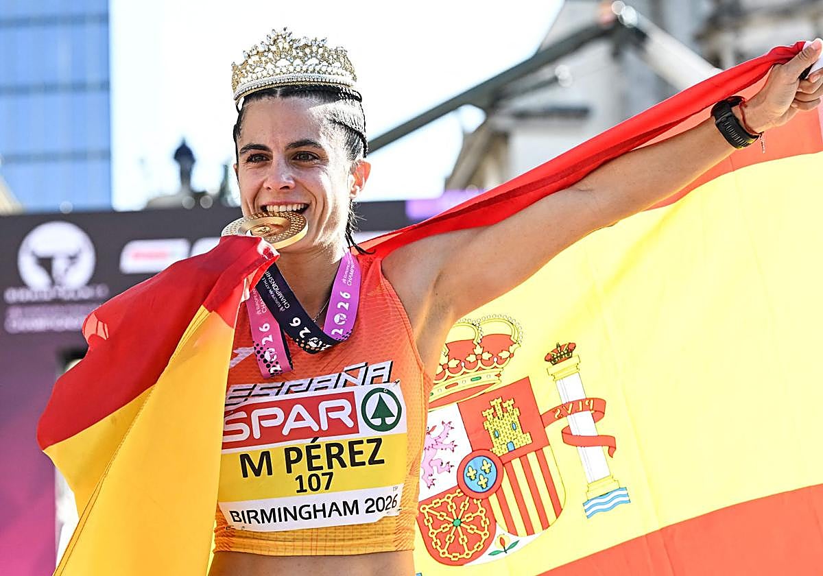 María Pérez, tras conquistar el oro en Birmingham