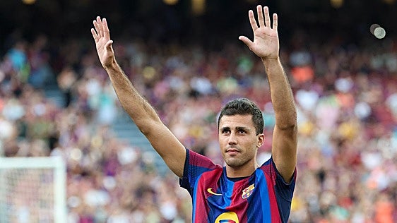 Rodri debuta este jueves con la camiseta del Barcelona
