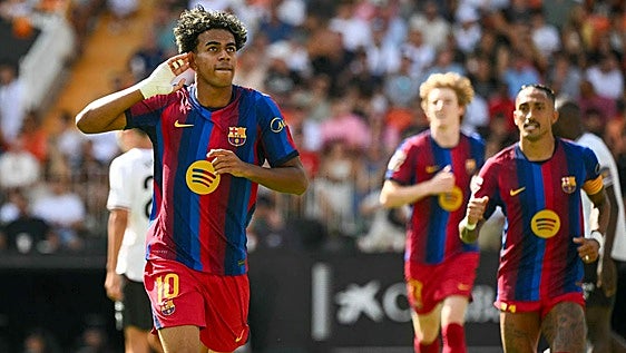 El Barça se divierte en Mestalla