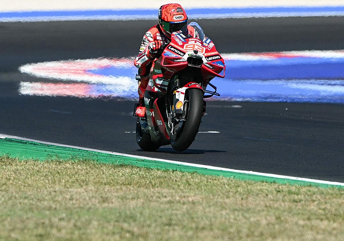 Marc Márquez, en el circuito de Misano