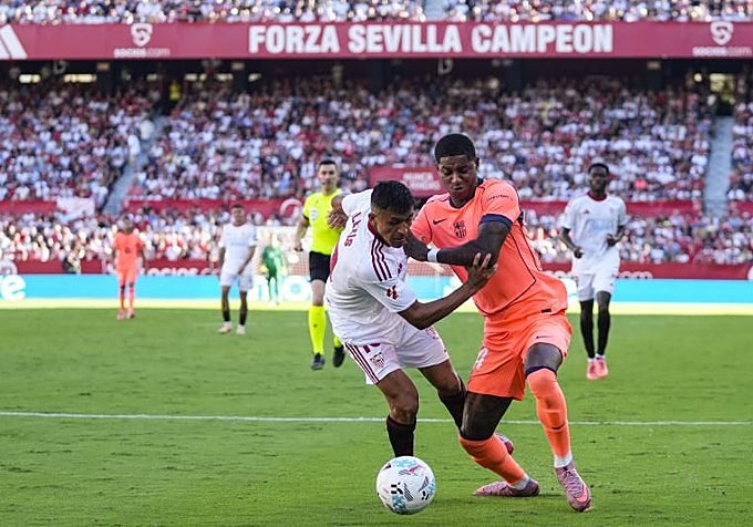 Un momento del partido de la pasada campañan en el Sánchez Pizjuán.