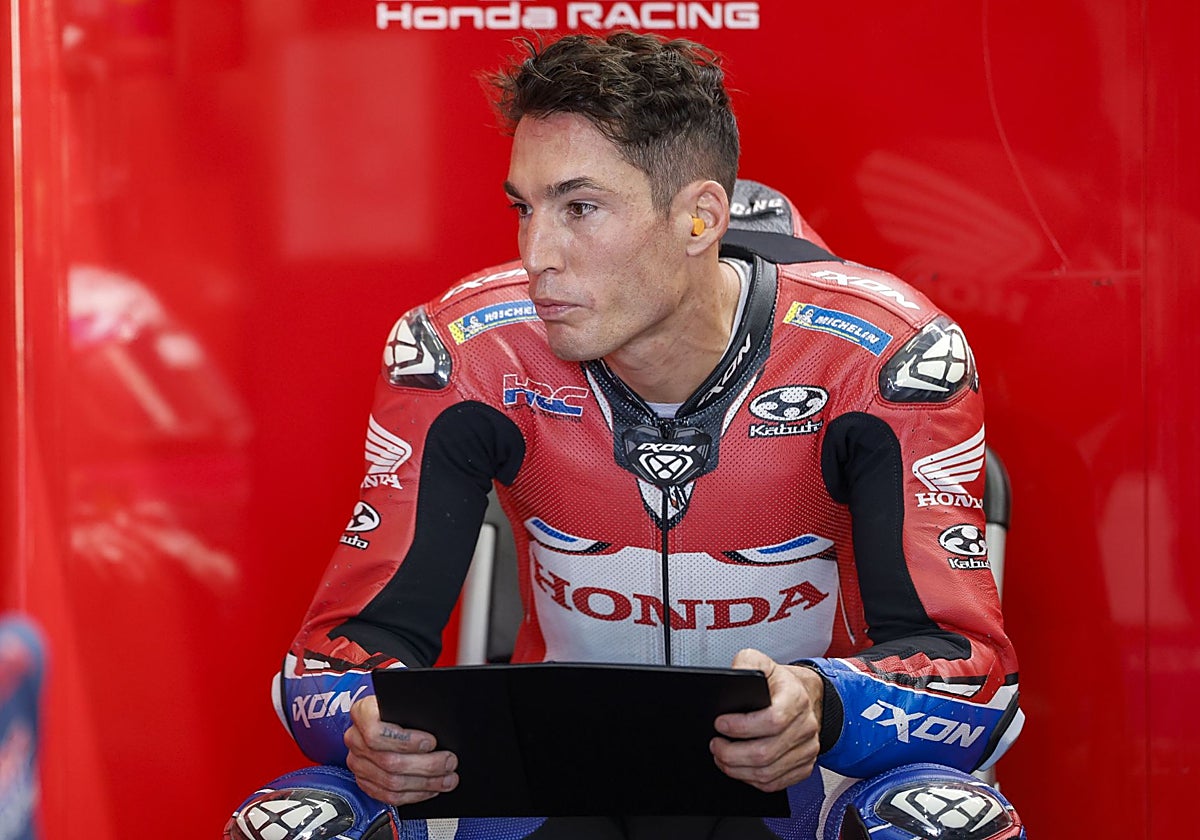 Aleix Espargaró, durante un gran premio en MotoGP.