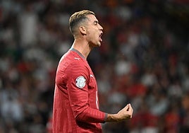 Cristiano Ronaldo, durante un partido con Portugal.