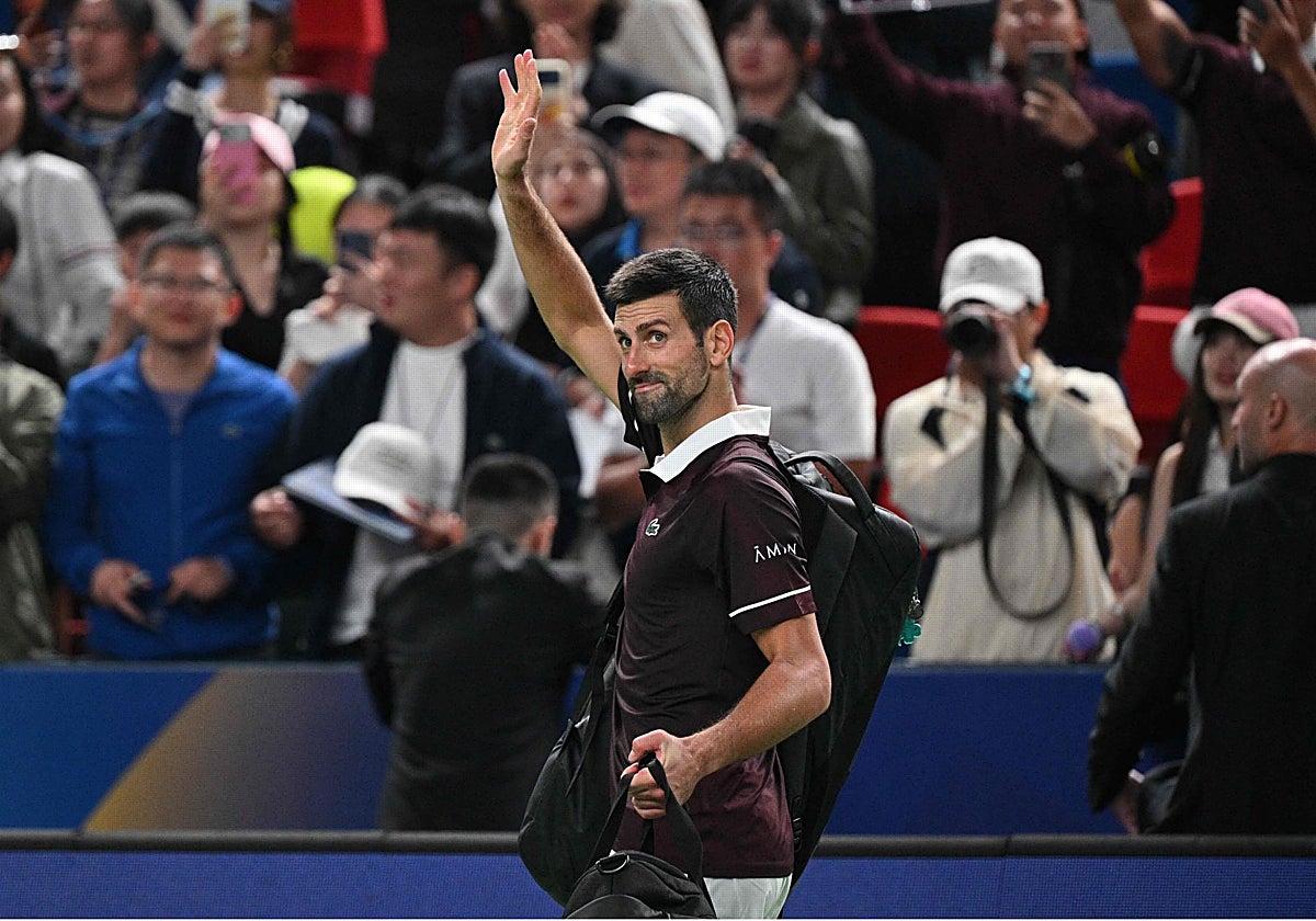 Djokovic, tras su eliminación en Shanghái.