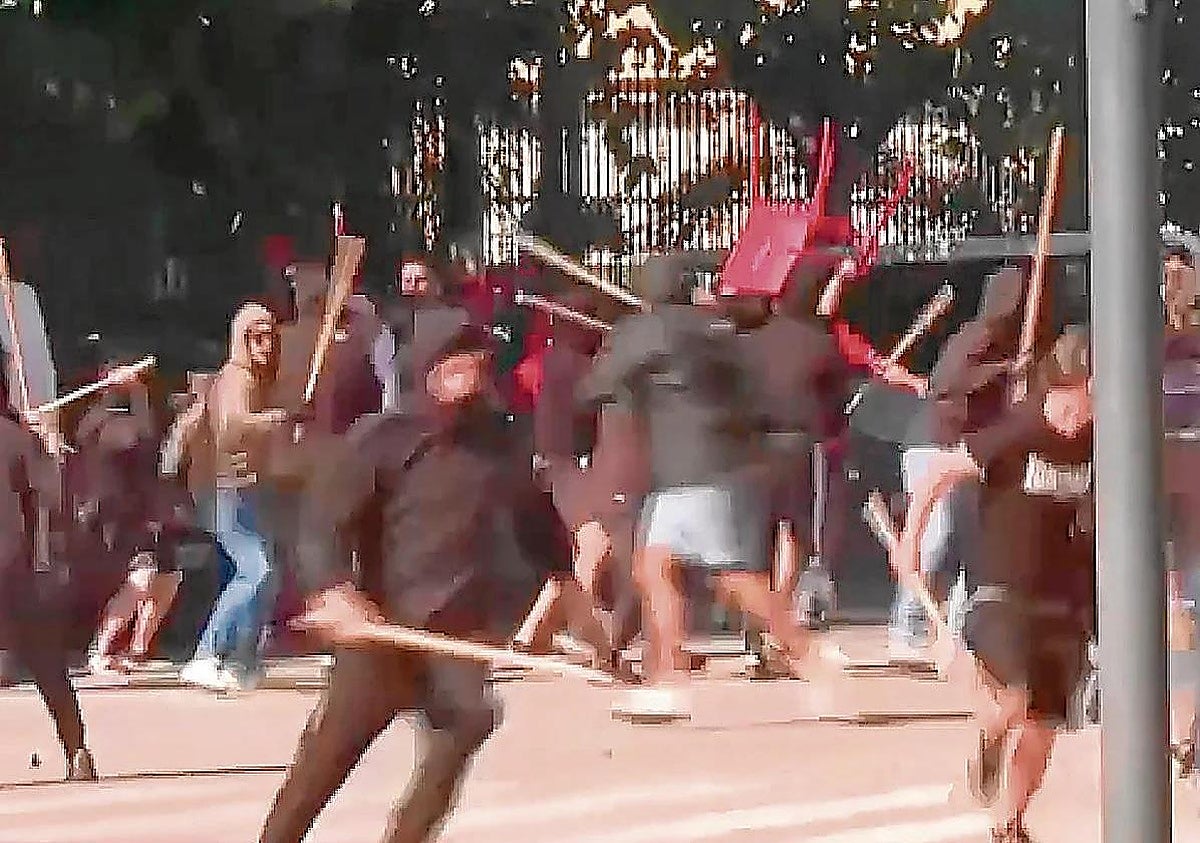 Un momento de la pelea