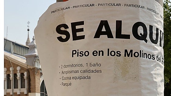 El esfuerzo para pagar una renta se dispara diez puntos por encima del de la compra
